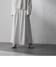 シャンブレーイージーキュロットパンツ≪手洗い可能≫