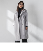 フェイクウールスタンドカラーコート