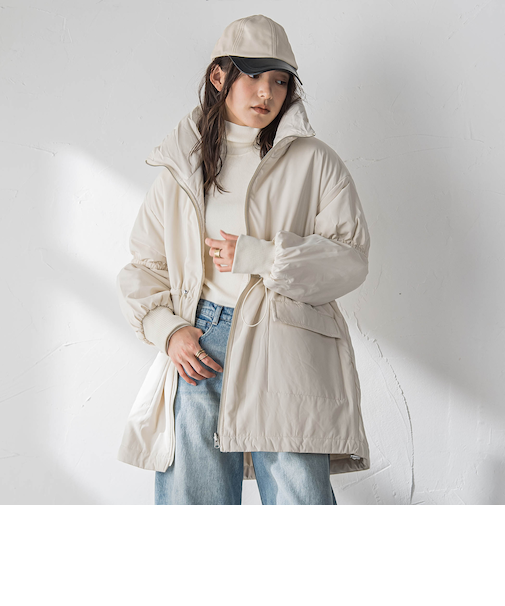 中綿リバーシブルコート≪手洗い可能≫