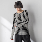 ”肌が喜ぶ”前後2WAYクルーネックロンT≪手洗い可能≫