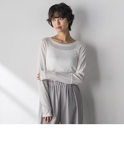 ”肌が喜ぶ”前後2WAYクルーネックロンT≪手洗い可能≫