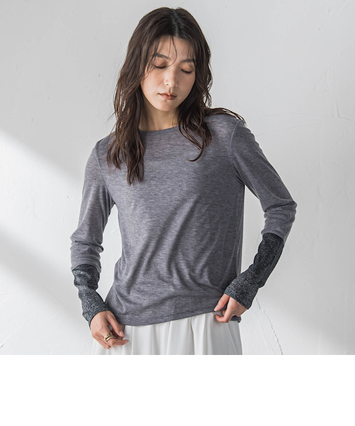 2WAYラメカフスインナー≪洗濯機で洗える≫