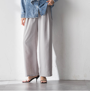 【一瞬で楽とキレイを叶える】タンブラーオックスイージーワイドパンツ≪手洗い可能≫