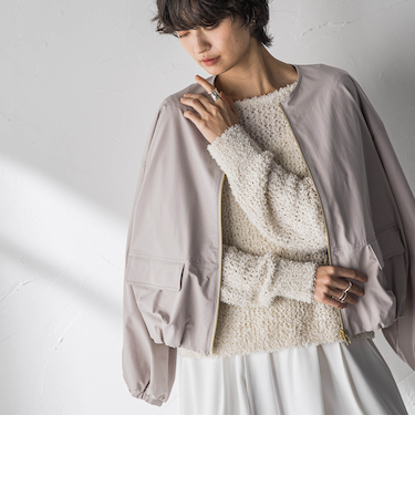 撥水バルーンブルゾン