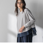 ポンチローマラウンドヘムドッキングプルオーバー