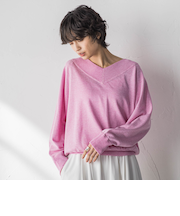 LEVITA Vネックドルマンニットプルオーバー