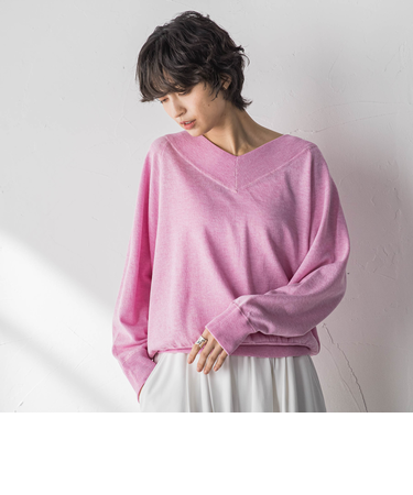 LEVITA Vネックドルマンニットプルオーバー