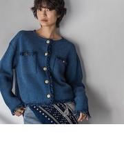 デニムライクニットジャケット