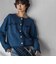 デニムライクニットジャケット
