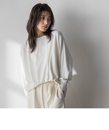 “ 叶える ” タックヘムドルマンショートプルオーバー