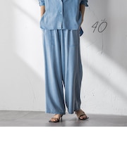 【40周年限定】カラーデニムイージーワイドパンツ