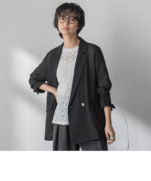 ヴィンテージメッシュダブルブレストジャケット