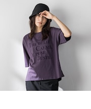 ビンテージライクメッセージルーズTシャツ