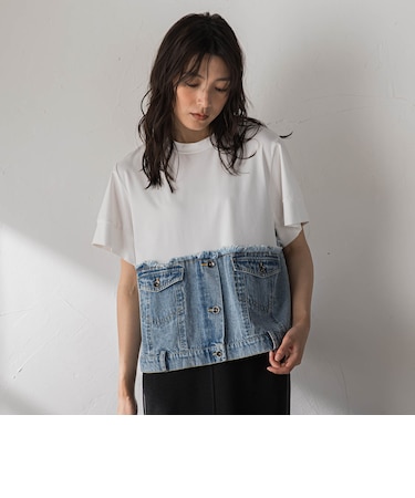 デニムドッキングTシャツ