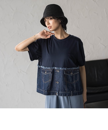 デニムドッキングTシャツ