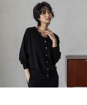 2WAYレースネックニットプルオーバー