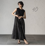 【40周年限定】スパンコール刺繍ノースリーブワンピース