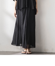 麻調シアーセミフレアスカート