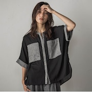 デニムドッキングシアーシャツ