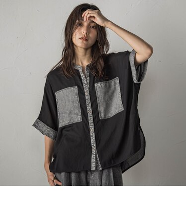 デニムドッキングシアーシャツ