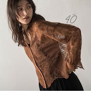 【40周年限定】ペイズリーレースクロップドシャツ