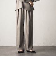 【一瞬で楽とキレイを叶える】ナチュラルストレッチイージーワイドパンツ≪セットアップ対応≫