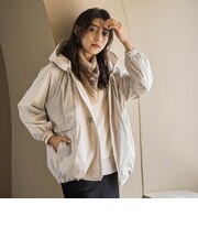 ストレッチタフタフーディブルゾン