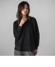 ビスコースポンチラウンドヘムドッキングプルオーバー