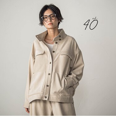 【40周年限定】ベロアデニムスタンドカラージャケット≪セットアップ対応≫