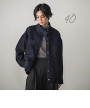 【40周年限定】ベロアデニムスタンドカラージャケット≪セットアップ対応≫