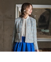 TOURNIERラメチェックツィードジャケット