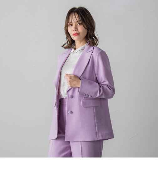 カルテッドミックスツィードジャケット≪手洗い可能≫