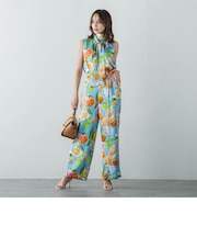 【KEITA KAWASAKI × Viaggio Bluコラボ】Blue tulipワイドパンツ