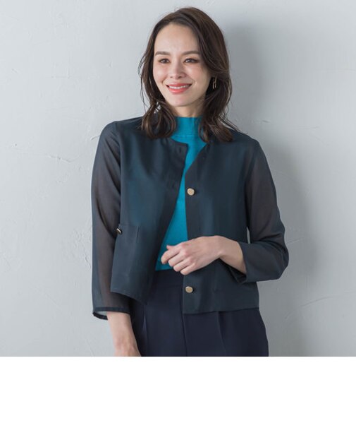 オーガンジーシアージャケット≪手洗い可能≫