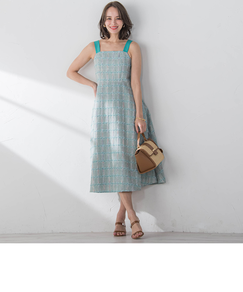 LINTONツイードワンピース｜ビアッジョブルーの通販｜&mall（アンド