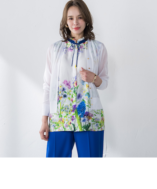 【新色追加】シアーシャイニーニットカーディガン≪手洗い可能≫