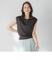 【新色追加】ルシンダ前後2wayパールニット≪手洗い可能≫