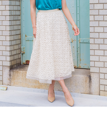 フラワーローブスカート