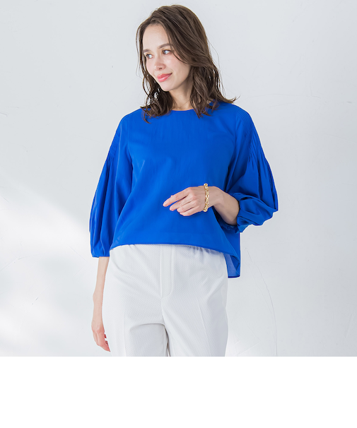 ドライシアーピンタックブラウス≪洗濯機で洗える≫