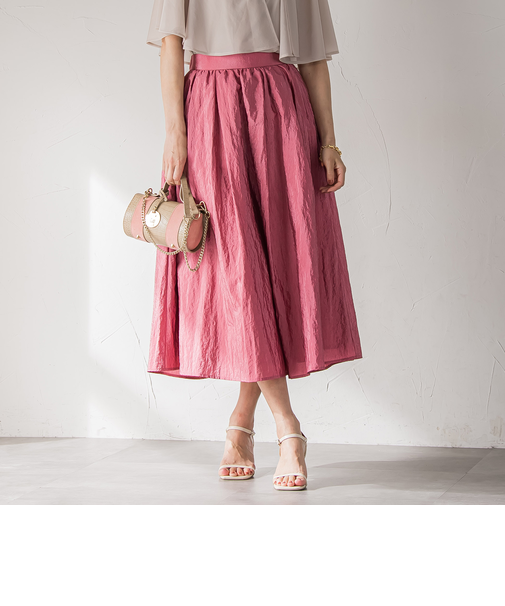 ポコポコナイロンヴィンテージスカート≪洗濯機で洗える≫