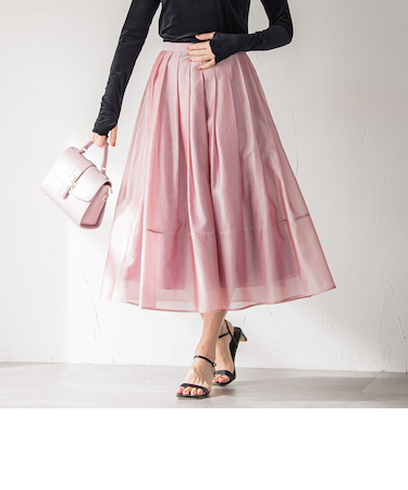 ナチュラルオーガンジースカート