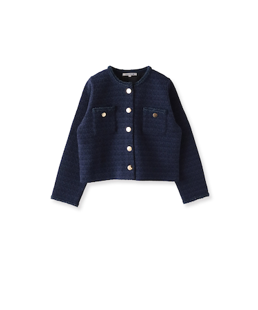 ツイードニットカーディガン≪手洗い可能≫