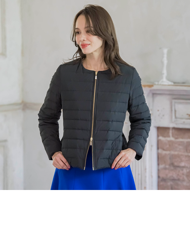 ペプラムダウンジャケット