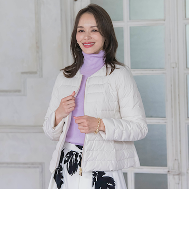 ペプラムダウンジャケット