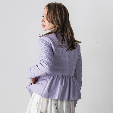 ペプラムダウンジャケット