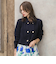 襟付きニットジャケット≪手洗い可能≫