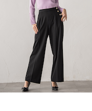 【新色追加】キラキラボタンワイドパンツ≪手洗い可能≫