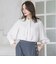 フリルネックボウタイブラウス