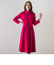 【WEB限定カラーあり/新色追加】ルミナリー圧縮スムースワンピース