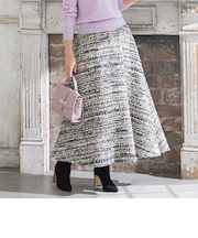 CLARENSONミックスツイードスカート
